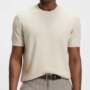 Hugo Boss KNIT SWEATER WITH MIXED STRUCTURES